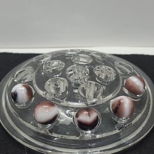 Uranium Marbles White with Brown Patches
